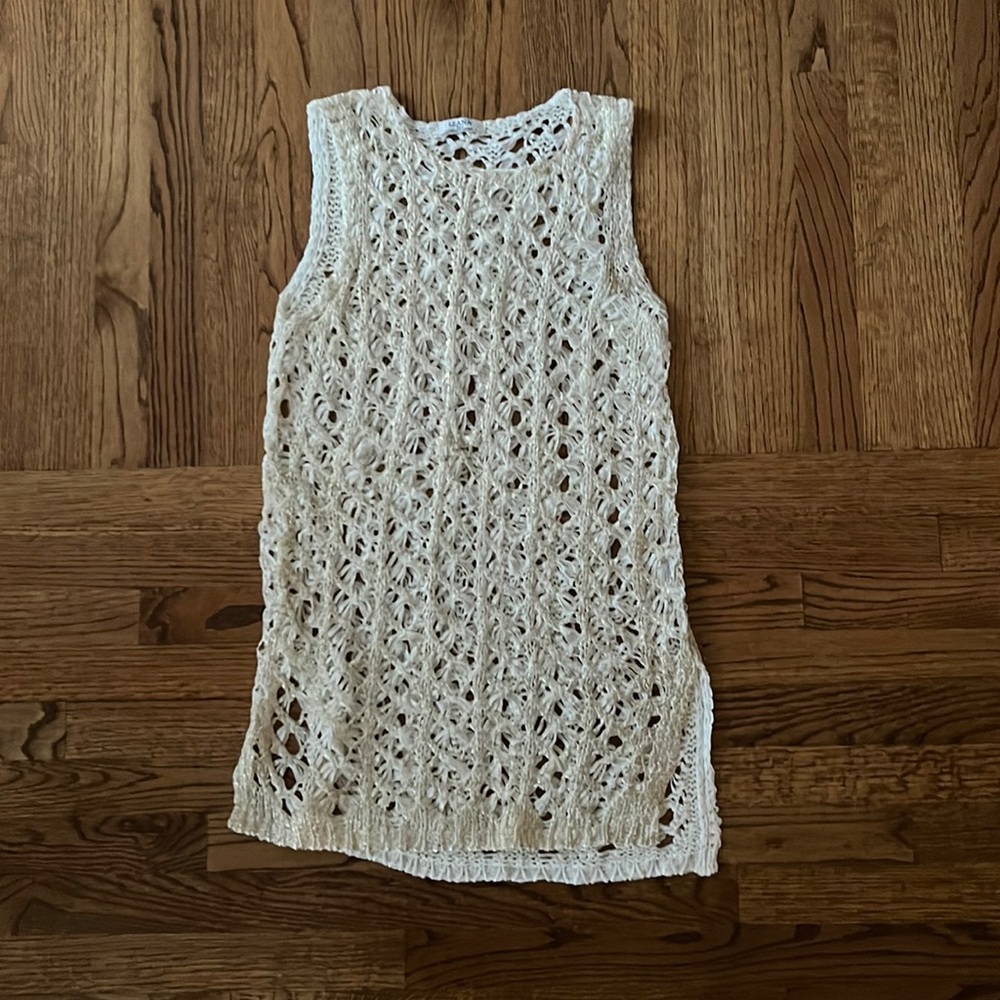 Leana Paris women NEW white with gold cover up.